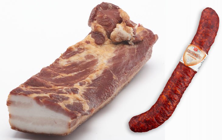 Oravská slanina a klobáska