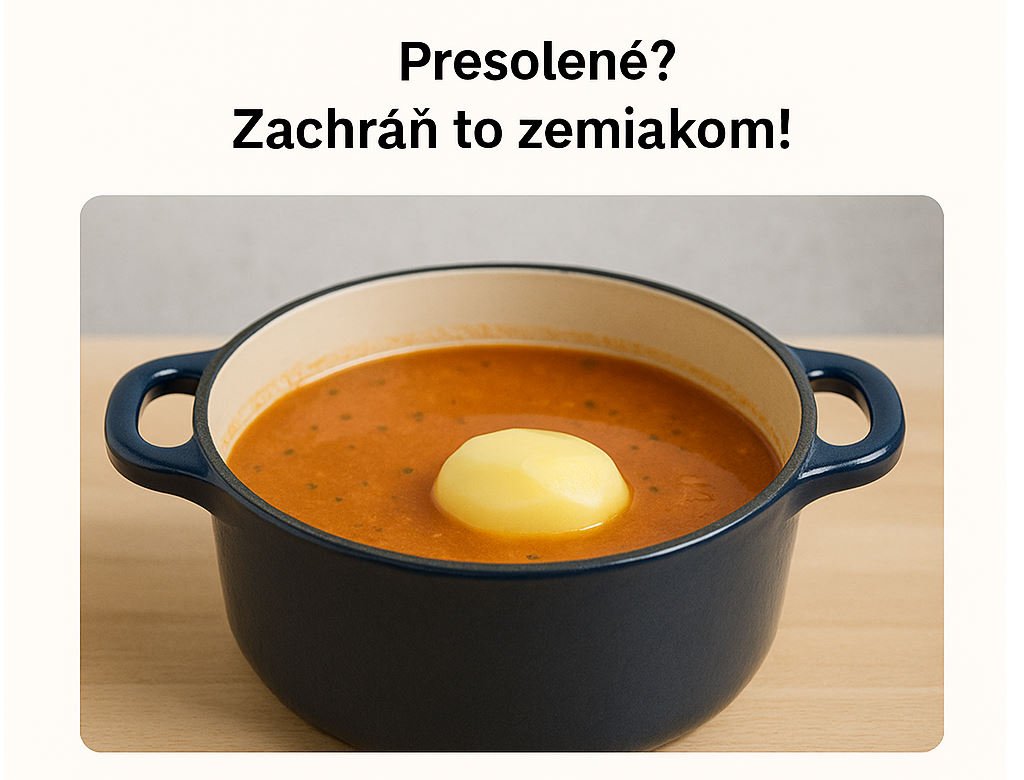 presolena polievka a zemiak