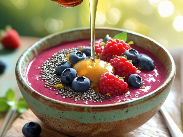 Gesundes Frühstück – Smoothie Bowl mit Chiasamen