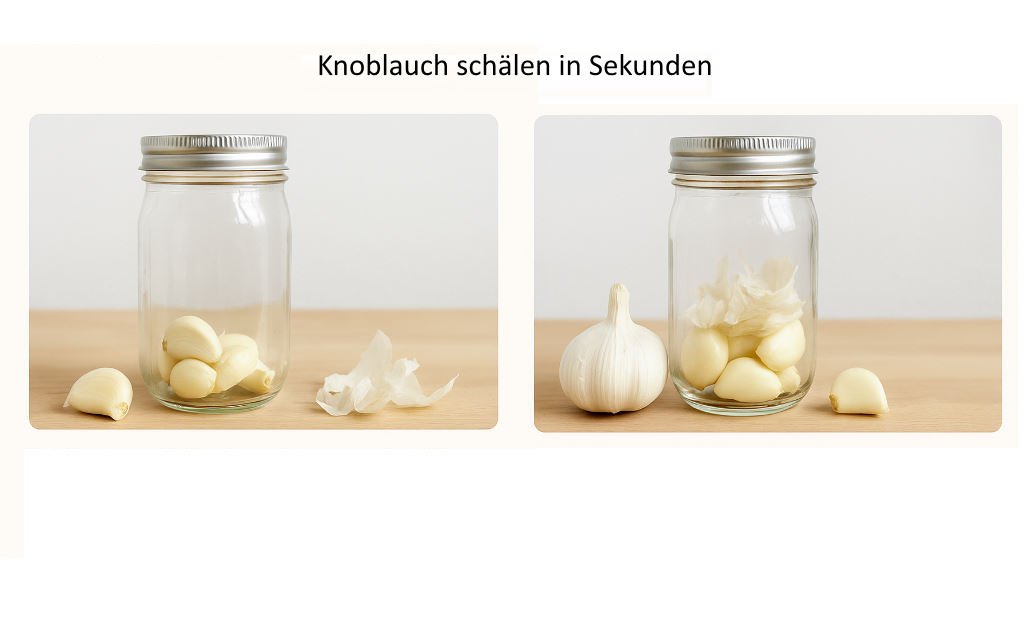 Knoblauch in einem Glas
