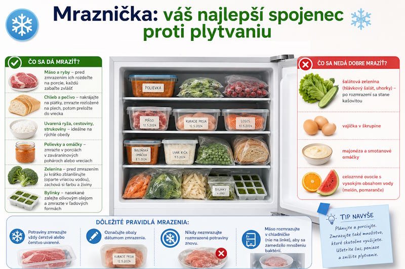 skladovanie potravín-mraznička